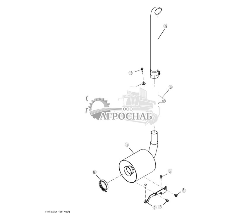 Выхлопная система, хромированная выхлопная труба (Engine 4045TT096-RE545793) - ST818165 173.jpg